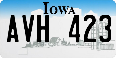 IA license plate AVH423