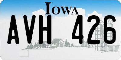 IA license plate AVH426