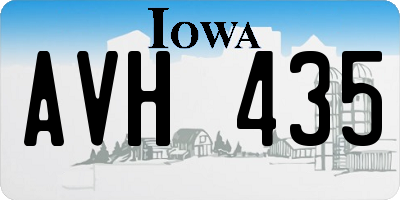IA license plate AVH435