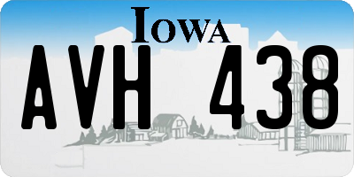 IA license plate AVH438