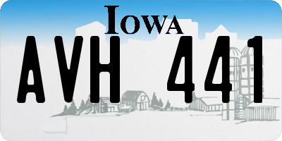 IA license plate AVH441