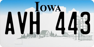 IA license plate AVH443