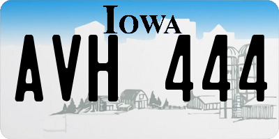 IA license plate AVH444