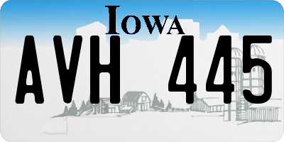 IA license plate AVH445