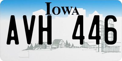 IA license plate AVH446