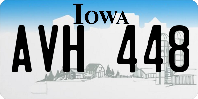 IA license plate AVH448