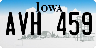 IA license plate AVH459