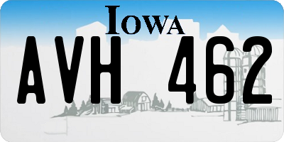 IA license plate AVH462
