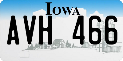 IA license plate AVH466