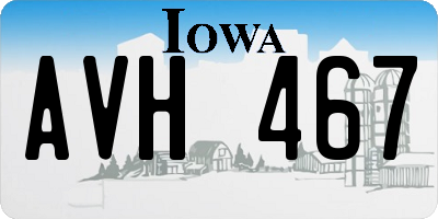 IA license plate AVH467