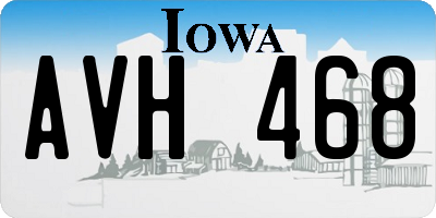 IA license plate AVH468