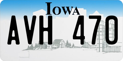 IA license plate AVH470