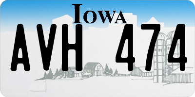 IA license plate AVH474