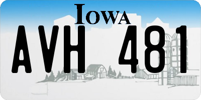 IA license plate AVH481