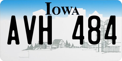 IA license plate AVH484