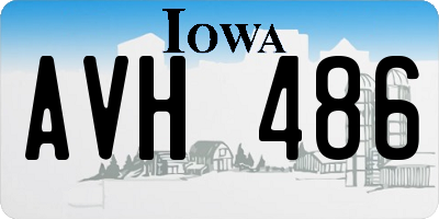 IA license plate AVH486
