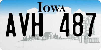 IA license plate AVH487