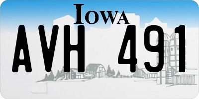IA license plate AVH491