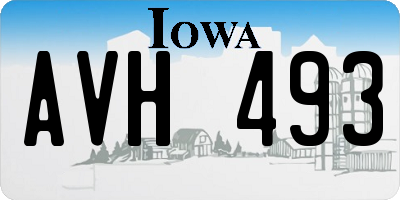 IA license plate AVH493