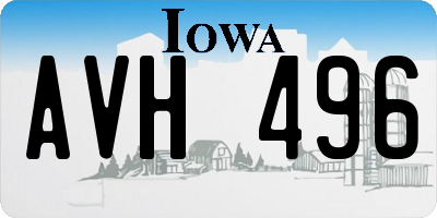 IA license plate AVH496
