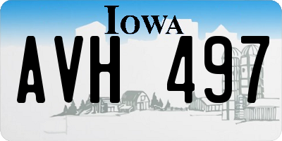 IA license plate AVH497