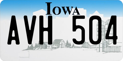 IA license plate AVH504