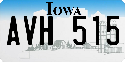 IA license plate AVH515