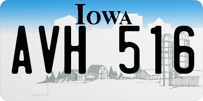 IA license plate AVH516
