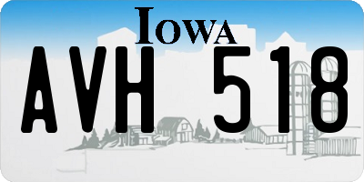 IA license plate AVH518