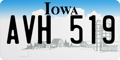 IA license plate AVH519