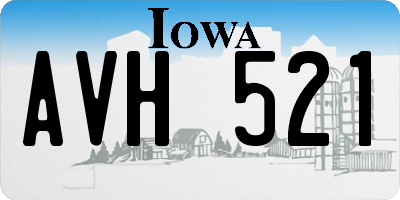 IA license plate AVH521