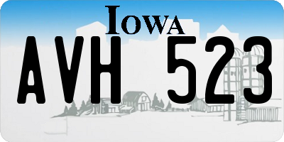 IA license plate AVH523