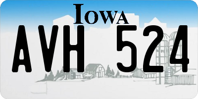 IA license plate AVH524