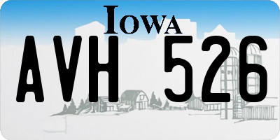 IA license plate AVH526