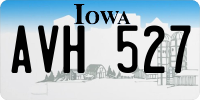 IA license plate AVH527