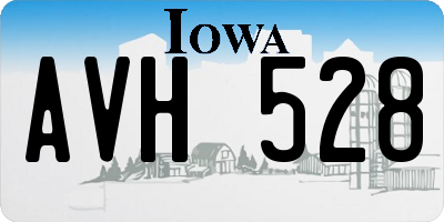 IA license plate AVH528