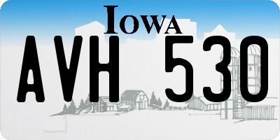 IA license plate AVH530