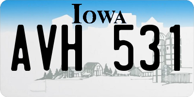 IA license plate AVH531