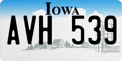 IA license plate AVH539