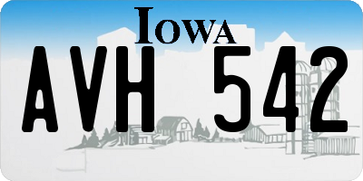 IA license plate AVH542