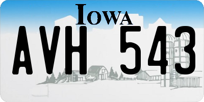 IA license plate AVH543