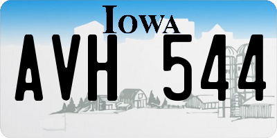 IA license plate AVH544