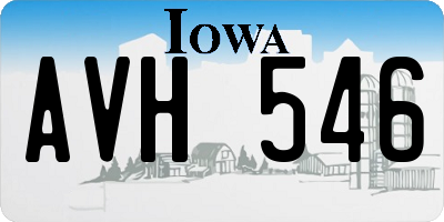 IA license plate AVH546
