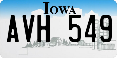 IA license plate AVH549