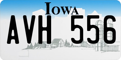 IA license plate AVH556