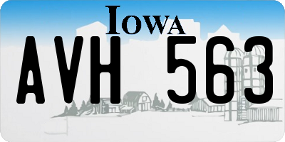 IA license plate AVH563