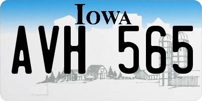 IA license plate AVH565