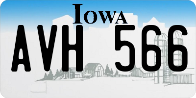 IA license plate AVH566