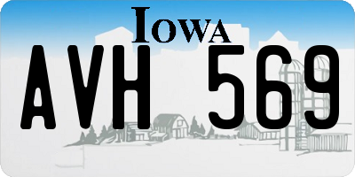 IA license plate AVH569