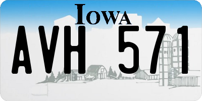 IA license plate AVH571